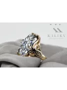Vintage bijuterii Inel Zircon Aur galben 14K vrc082y